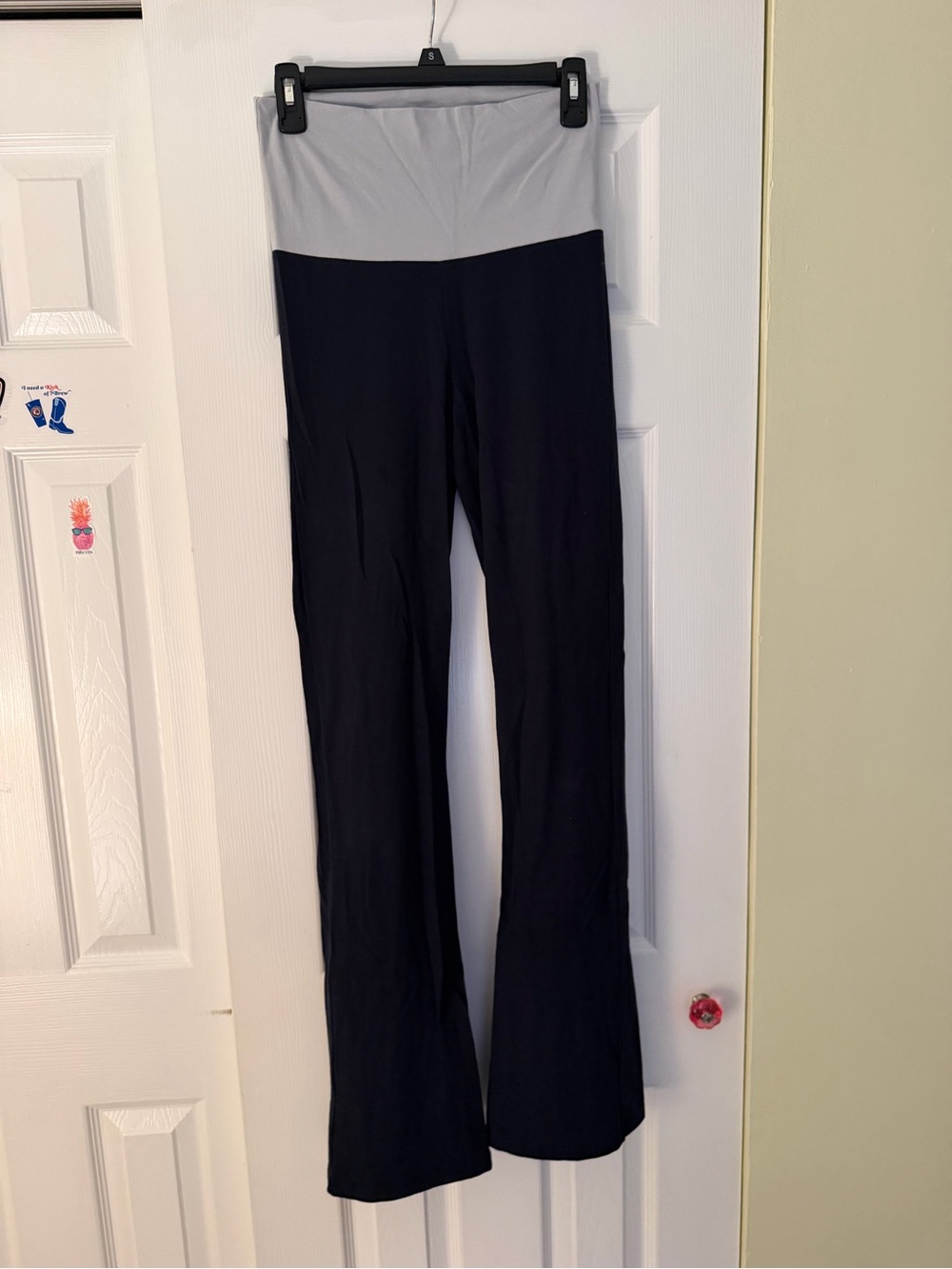 Brandy Melville/John Galt navy blue flare fold-over pants